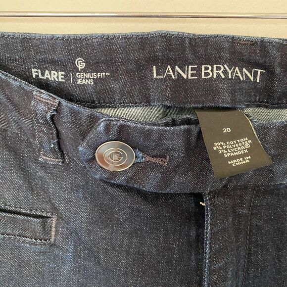 Lane Bryant Genius Fit Flare Jeans Plus Size Blue Stretch Denim Flattering Sz 20 - Picture 3 of 9